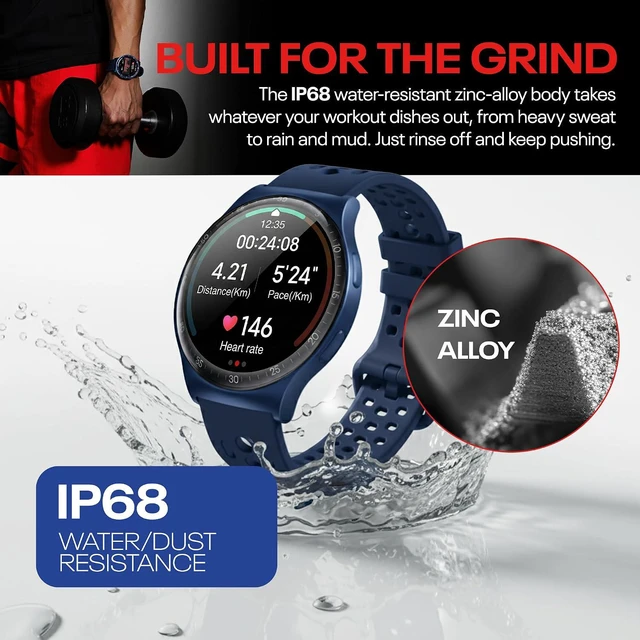 Alt view image 2 of 3 - Reebok Pulse Smartwatch - GPS Fitness Tracker - Vector Blue RPUS1-VB-US