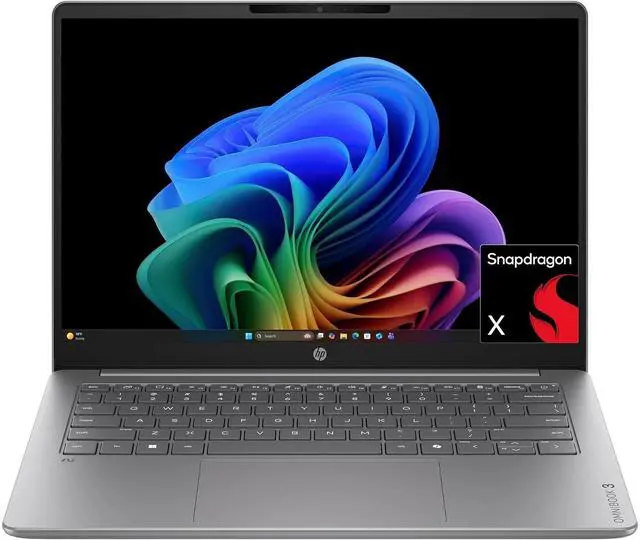 Main image of HP 14 OmniBook 3 Next Gen AI Laptop 2K OLED Snapdragon X 16GB 256GB - Silver 14-HZ0688CL