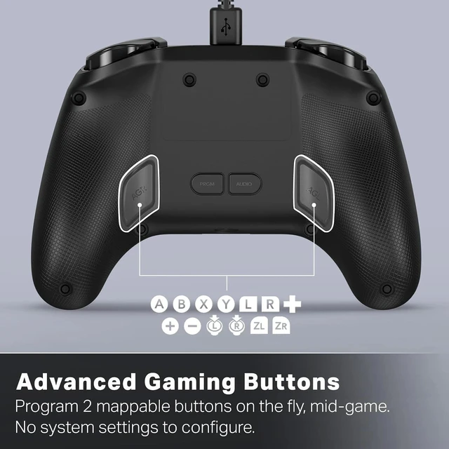 Alt view image 3 of 3 - PowerA Advantage Wired Controller for Nintendo Switch 2 - Black NSGP0523-01