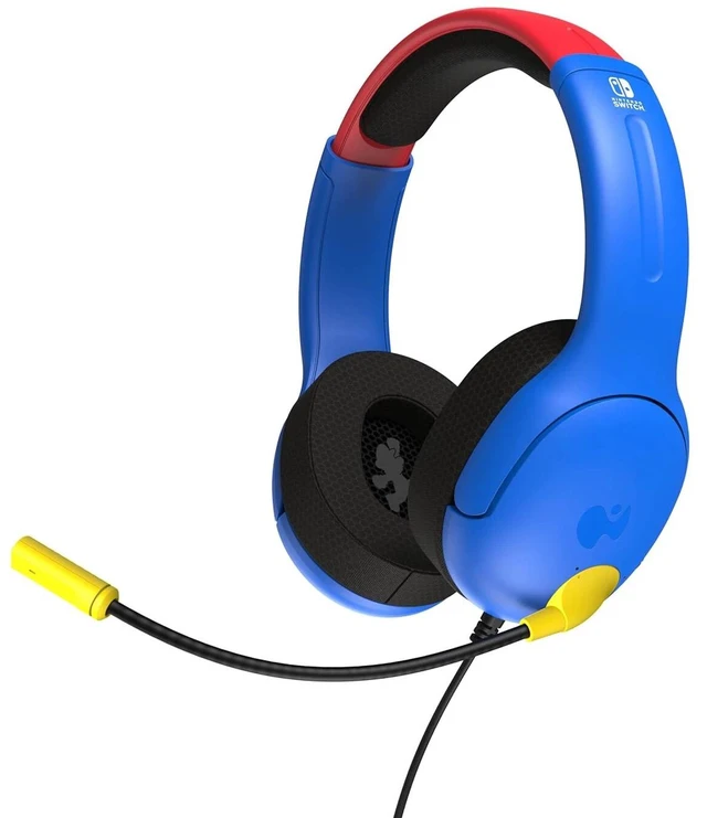 Alt view image 2 of 5 - PDP 500-162-MAR AIRLITE Headset with Mic for Nintendo Switch/ Lite/ OLED - Mario Dash Blue