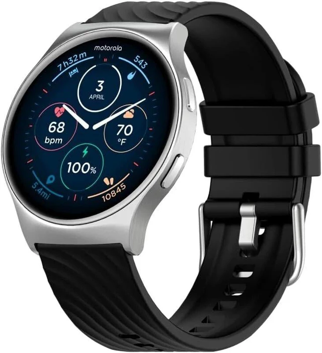 Main image of Motorola Moto Watch 120 Bluetooth Smartwatch - Silver - Watch Only - MOSWZ120-SL