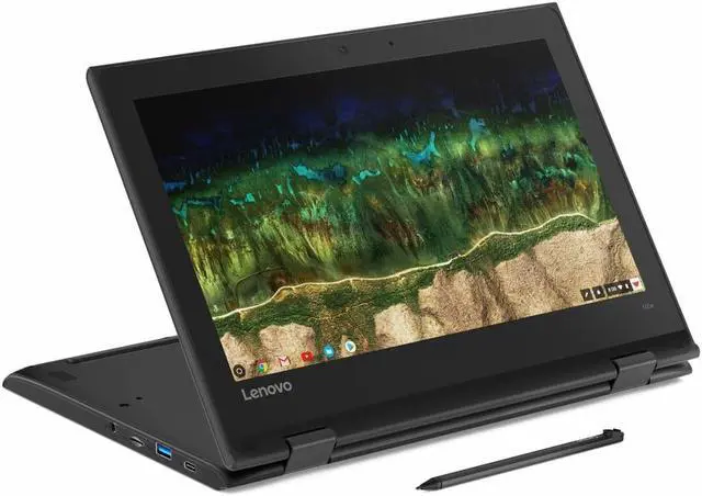 Alt view image 2 of 4 - Lenovo Laptop 11.6" 500e Chromebook N3450 4GB RAM, 32GB 81ES0007US