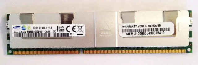 Main image of Supermicro Certified MEM-DR332L-SL02-LR18 Samsung 32GB DDR3-1866 4Rx4 ECC LR DIMM RoHS Memory