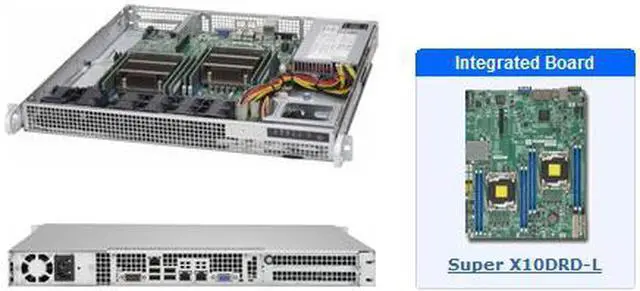 Main image of Supermicro SYS-6018R-MD 1U Server wtih X10DRD-L Motherboard