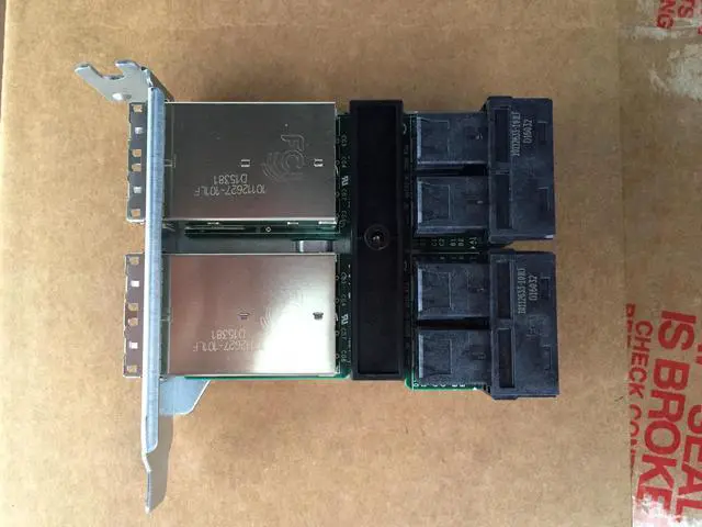 Alt view image 2 of 4 - Supermicro AOM-SAS3-16I16E-LP 16-port Mini SAS HD Int-to-Ext cable adapter w/ LP bracket