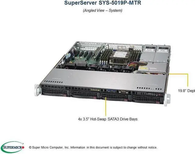 Main image of SuperMicro SYS-5019P-MTR 1U Server