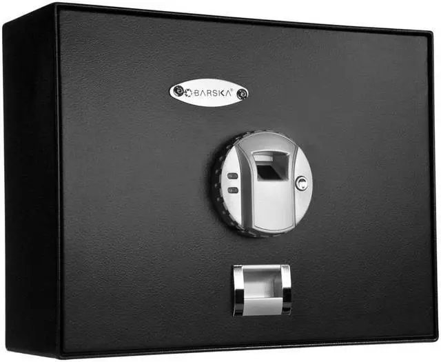 Alt view image 5 of 19 - Barska Top Opening Biometric Safe Black Top Opening Biometric Drawer Safe