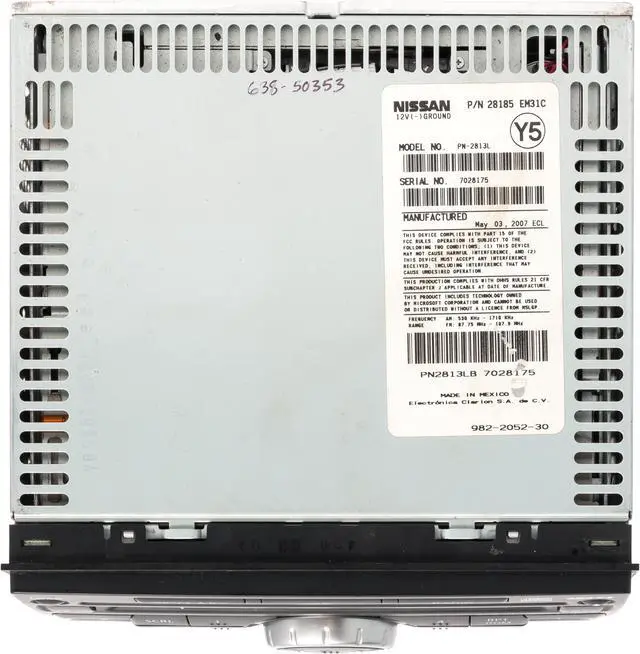 Alt view image 5 of 5 - 2007-09 Nissan Versa AM FM Radio 6 Disc CD Player MP3 28185EM31C Opt CY20D