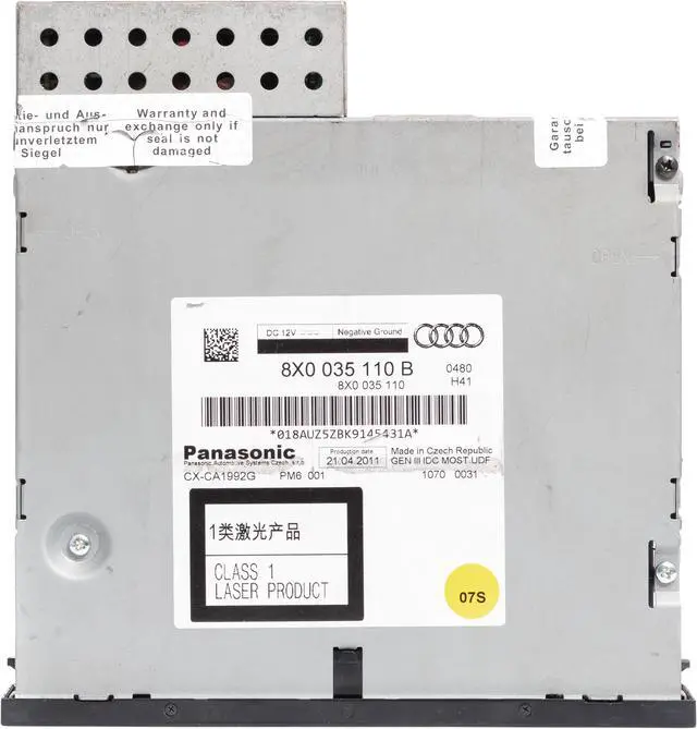 Alt view image 5 of 5 - 2012-2013 Audi A6 OEM Center Dash 6 Disc CD Changer Player 8X0035110