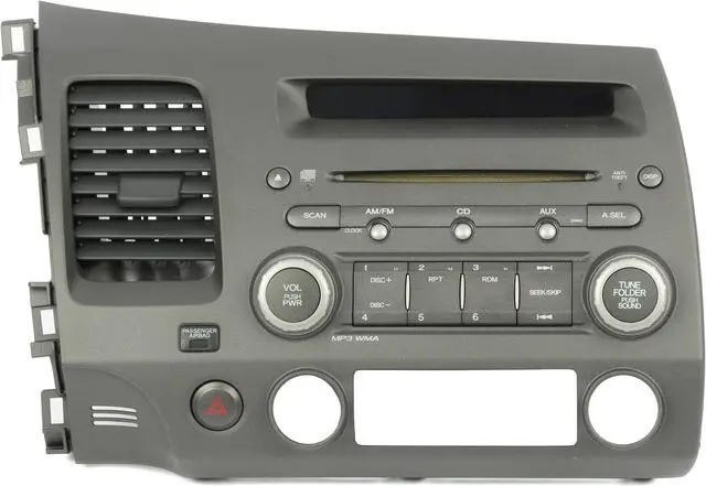 Alt view image 2 of 6 - Honda Civic 2006-11 Radio AM FM CD Player 39100-SNA-A040-M1 Face Code 2AM0