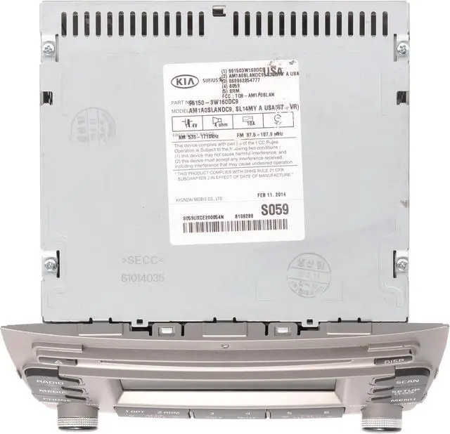 Alt view image 5 of 5 - 2014-2016 Kia Sportage AM FM Radio XM Single Disc CD MP3 Player 96150-3W160DC9