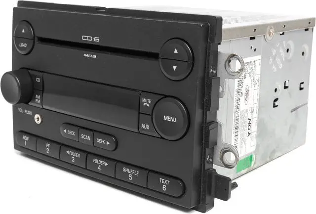 Alt view image 3 of 6 - 2005 Ford Freestyle OEM AM/FM Radio 6 CD Player w Auxiliary Input 5F9T-18C815-HB