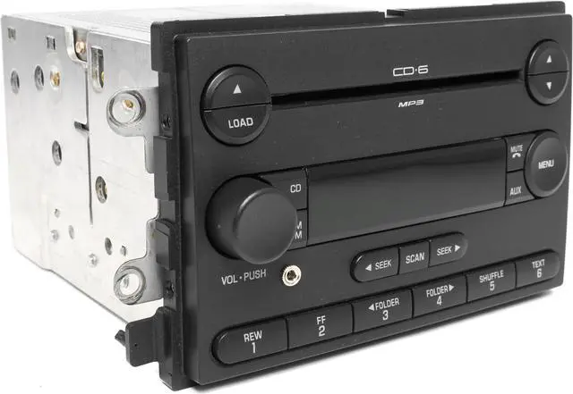 Alt view image 4 of 6 - 2005 Ford Freestyle OEM AM/FM Radio 6 CD Player w Auxiliary Input 5F9T-18C815-HB