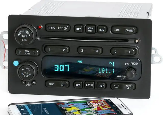 Main image of UNLOCKED GMC Chevy Truck 03-05 Radio AM FM 6 Disc CD w Bluetooth Music 15196055