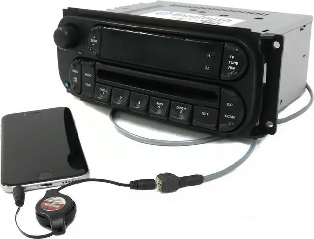 Alt view image 3 of 7 - Chrysler Jeep Dodge RBK Digital 22-10 Radio 02-07 AM FM CD Bluetooth Pigtail Aux