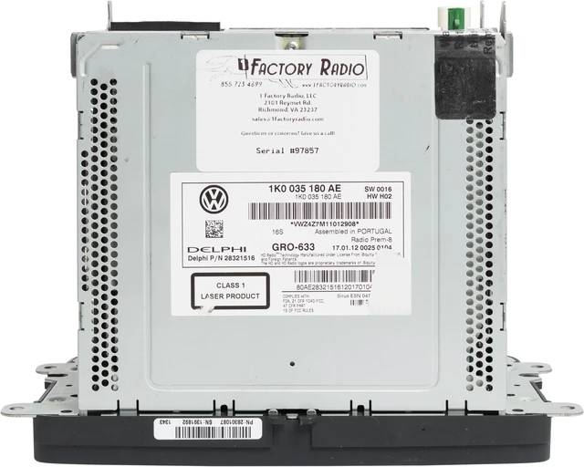 Alt view image 5 of 5 - 2012-15 Volkswagen CC Passat Original AM FM CD Radio Satellite Ready 1K0035180AE