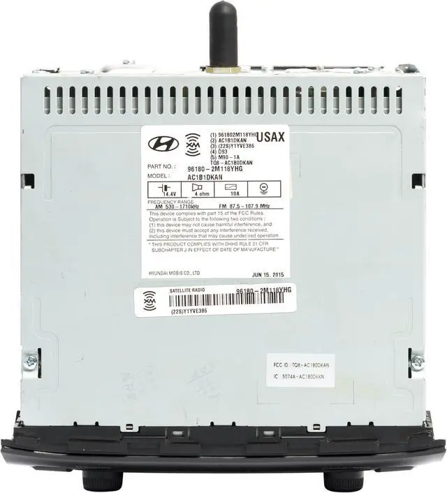 Alt view image 5 of 5 - 2014-2015 Hyundai Genesis AM FM XM Bluetooth MP3 Single-Disc CD 96180-2M118YHG