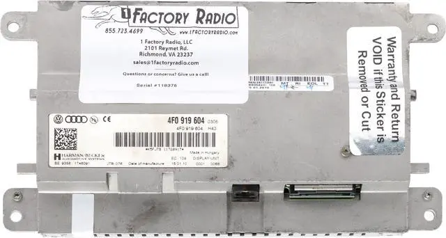 Alt view image 4 of 4 - 2009-2017 Audi Q5 Center Dash Information Touchscreen Display 4F0919604