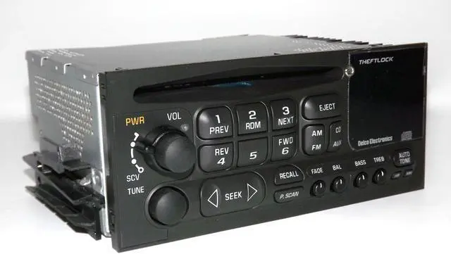 Alt view image 2 of 4 - GM Delco OEM 95-05 Chevy Truck Radio CD Player 3.5mm Aux iPod mp3 Input in Face