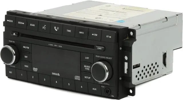 Alt view image 4 of 7 - 2007-11 Dodge Chrysler Jeep AM FM 6 CD DVD Aux Input Satellite 05064112AK REQ