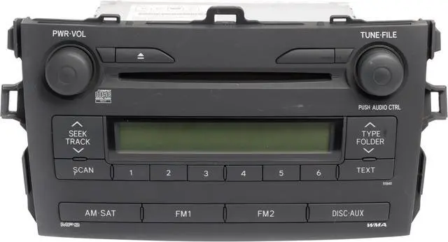 Main image of 2009 Toyota Corolla AM FM Satellite-Capable Radio CD Player 8612012B30 Opt 51840
