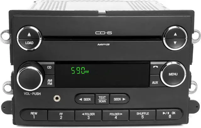 Main image of 2008-09 Ford Taurus X OEM AM FM Mp3 6 CD Radio w Auxiliary Input 8F9T-18C815-HA