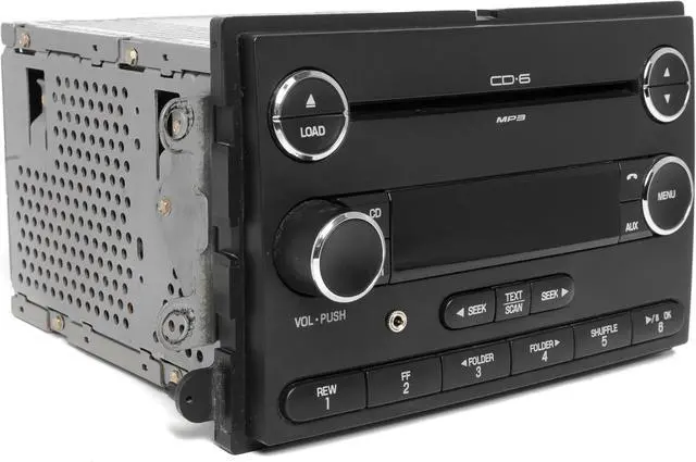 Alt view image 4 of 6 - 2008-09 Ford Taurus X OEM AM FM Mp3 6 CD Radio w Auxiliary Input 8F9T-18C815-HA