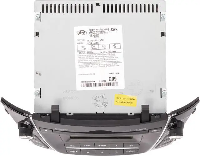 Alt view image 5 of 5 - 2013-2015 Hyundai Elantra AM FM Sirius XM MP3 Bluetooth CD Player 96170-A5170GU