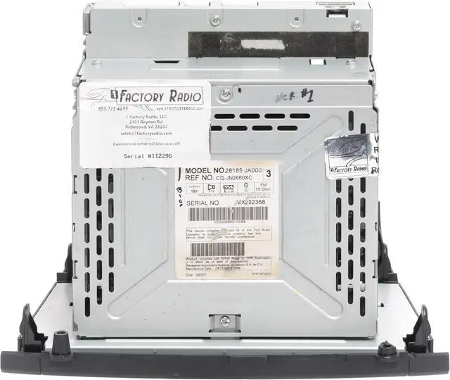 Alt view image 5 of 5 - 2007-2009 Nissan Altima AM FM Radio Single Disc CD Auxiliary Input 28185JA000
