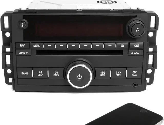 Main image of 2007-2008 GMC Acadia AM FM 6 CD Player Radio w Aux & Bluetooth Upgrade 25827118
