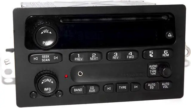 Alt view image 3 of 7 - Chevy & GMC 2005-2009 Truck Radio - AM FM CD Player w Aux MP3 Input OEM 15850275