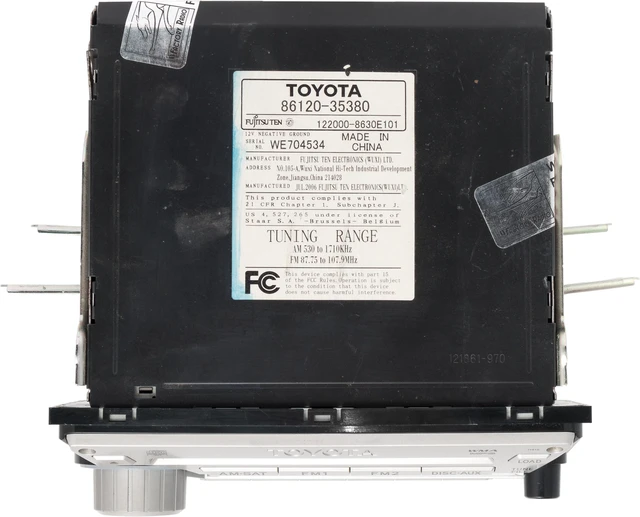 Alt view image 5 of 5 - Toyota 2007-2010 FJ Cruiser AM FM Radio mp3 6 Disc CD Player 86120-35380 - 11816
