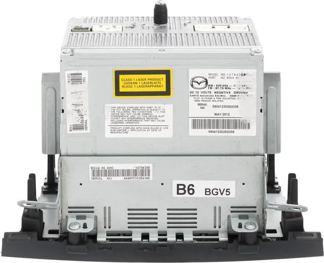 Alt view image 5 of 5 - 2012-13 Mazda 3 AMFM Satellite Radio Single-Disc CD MP3 Player Part ID BGV466AH0