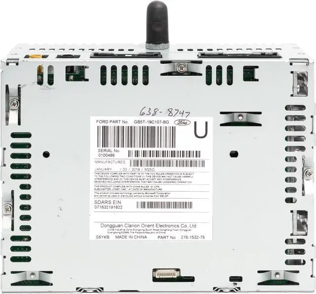 Alt view image 5 of 5 - 2016-2017 Ford Explorer AM FM Radio Single Disc CD MP3 Player GB5T-19C107-BG