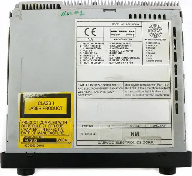 Alt view image 7 of 7 - Chevrolet 2004-2011 Suzuki Pontiac Radio AM FM mp3 Single CD 96 408 394 UN0 UPK