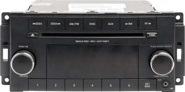 Main image of 2012-2014 Jeep Wrangler AM FM Radio Single Disc MP3 Player AUX P05091196AA RES
