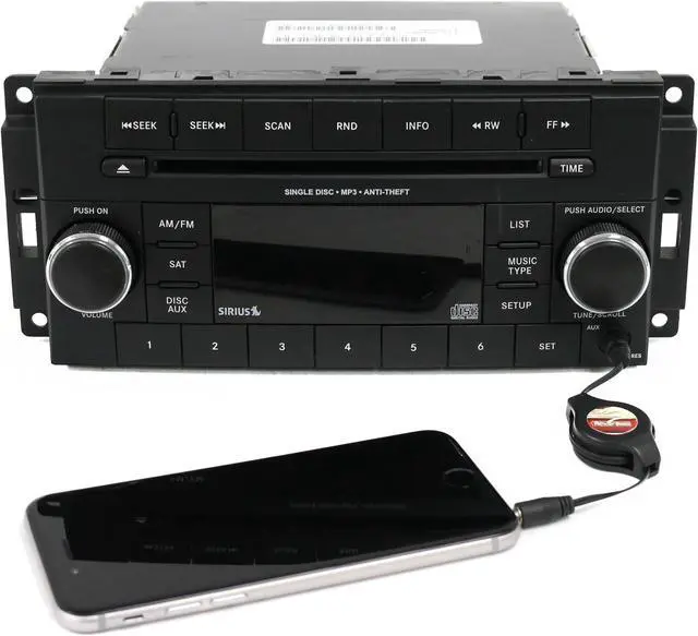Main image of 13-17 Dodge Challenger Jeep Patriot AM FM Radio CD Player w Aux P05091163AC RES