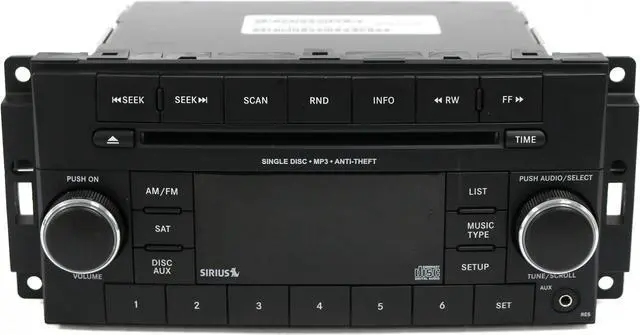 Alt view image 2 of 7 - 13-17 Dodge Challenger Jeep Patriot AM FM Radio CD Player w Aux P05091163AC RES