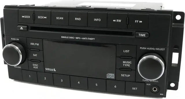 Alt view image 3 of 7 - 13-17 Dodge Challenger Jeep Patriot AM FM Radio CD Player w Aux P05091163AC RES