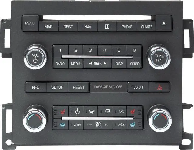 Main image of 2011-12 Lincoln MKS Multimedia Climate Control Panel Model Number BA5T-18A802-AD
