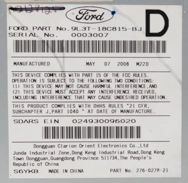 Alt view image 5 of 5 - 2009 Ford F150 Truck Receiver AM FM Radio 6 Disc CD mp3 Player 9L3T-18C815-BK