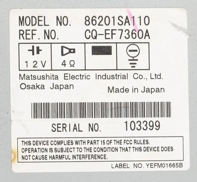 Alt view image 5 of 5 - 2004-06 Subaru Forester AMFM Radio 6 Disc CD Player Model 86201-SA110 Face P130