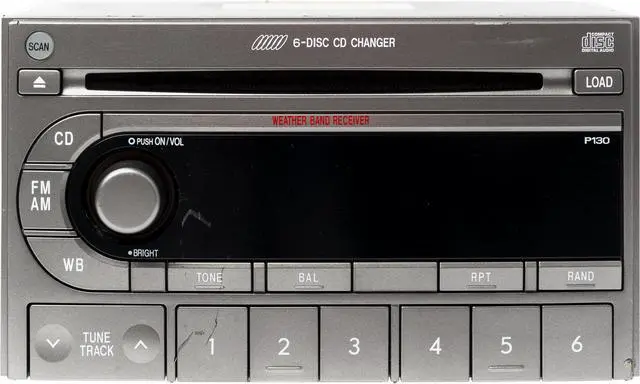 Main image of 2004-06 Subaru Forester AMFM Radio 6 Disc CD Player Model 86201-SA110 Face P130
