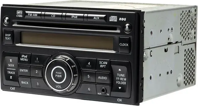 Alt view image 2 of 5 - 2012-2013 Nissan Versa Radio AM FM CD Player Auxiliary Input - 281853AN1A CY20G