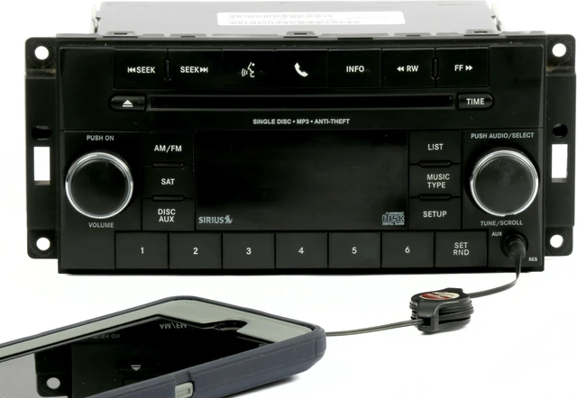 Main image of 2012-17 Dodge 1500 2500 3500 Jeep Liberty Wrangler Stereo CD Aux RES P05091198AA