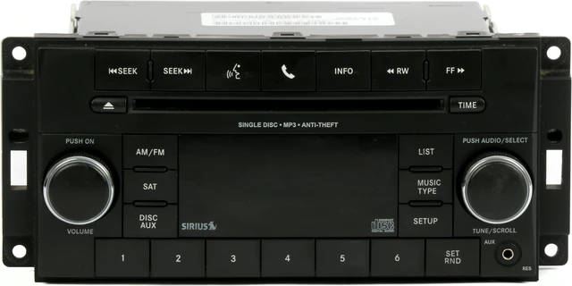 Alt view image 2 of 6 - 2012-17 Dodge 1500 2500 3500 Jeep Liberty Wrangler Stereo CD Aux RES P05091198AA