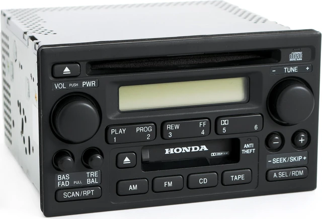 Alt view image 2 of 6 - Honda Accord 2001-02 Radio AM FM CD Cassette Player 39101-S84-A510-M1 Face 2XA1
