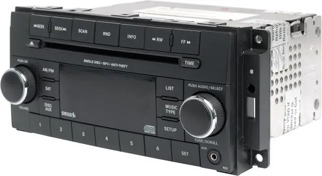 Alt view image 2 of 5 - 2015-2017 Jeep Wrangler AM FM Radio Single Disc CD MP3 Player P68252823AA RES