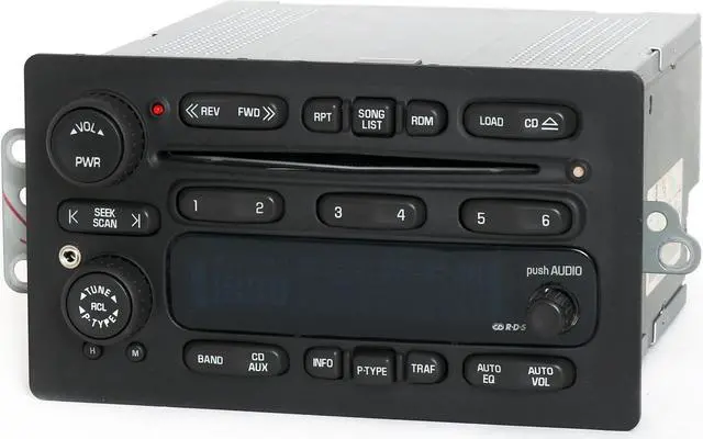 Alt view image 2 of 7 - UNLOCKED 03-05 Chevy GMC Truck AMFM 6 Disc CD Radio w Aux Input & Cable 10357886