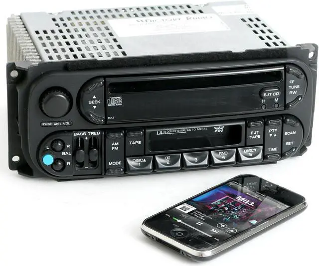 Main image of Dodge Jeep Chrysler 02-06 AM FM CD Cassette w Bluetooth Music P05091605AC - RAZ